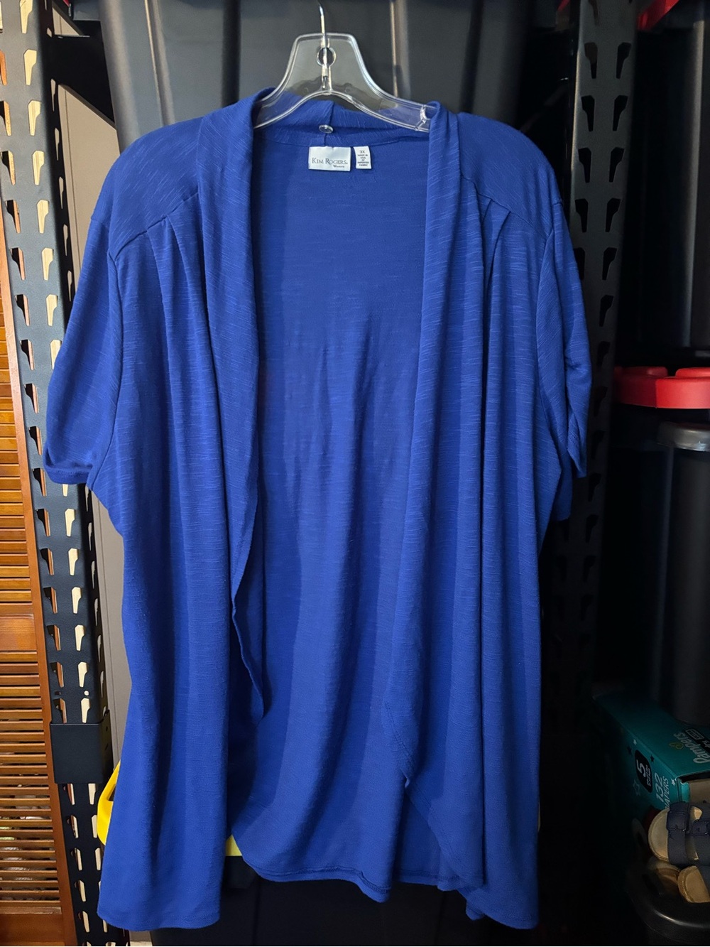 Kim Rogers Royal Blue Open-Front Knit Tunic